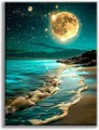 Produktbild: Diamond Painting Erwachsene Strand, Mond 5D Diamond Painting Bilder, Landscape