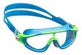 Produktbild: Cressi Baloo Goggles - Einscheibenbrille zum Schwimmen, Schwimmbad und Schnorcheln, Hellblau/Limette, 2/7 Jahre, Junior Unisex