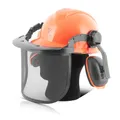 Produktbild: STAHLWERK FH-100 ST Forsthelm mit Visier und Gehörschutz EN397 EN352 EN1731 Schutzhelm | Sicherheitshelm | Kopfschutz | Arbeitshelm mit Gesichtsschutz | PSA für Agrar-, Forst- und Baugewerbe