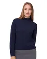 Produktbild: DANISH ENDURANCE Merinowolle Pullover mit Kaschmir, Strickpullover mit Rundhalsausschnitt Damen, Wollpullover Damen, Marineblau, S