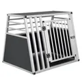 Produktbild: EUGAD Hundebox Transportbox Hundetransportbox Alu Auto Schwarz/Silber 0007LL
