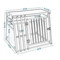 Produktbild: EUGAD Hundebox Transportbox Hundetransportbox Reisebox Gitterbox Alu Auto e1020