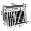 Produktbild: Aluminium Transportbox Hundetransportbox Hunde Autotransportbox Katzen Reise Box
