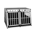 Produktbild: Hundebox Transportbox Hundetransportbox Alu Auto Schwarz/Silber 0004LL