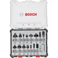 Produktbild: Bosch Fräser 2607017471, 6mm, 15-teiliges Set, mit Kunststoffkassette, für Holz