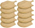 Produktbild: 10er SET KESPER Pizza Schneidebrett aus Bambus mit Griff / Servierbrett