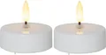 Produktbild: 2x LED Teelicht XL Flamme 3D 6/18h Timer 5,8x5,5cm Kunststoff 063-06 flackernd