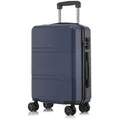 Produktbild: Premium Reisekoffer TSA-Schloss,YKK-Reißverschluss Hartschalen-Koffer Trolley Kabinenkoffer Rollkoffer Suitcase Handgepäck 4 Rollen (Dunkelblau, XL) - Dunkelblau
