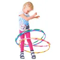 Produktbild: HOOPOMANIA Bunter Kinder Hula Hoop [Ø80cm - gelb-lila] Kinder Hula Hoop Reifen ab 8 Jahre