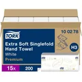 Produktbild: Gevouwen handdoeken Tork H3 Premium ZZ gevouwen 2L wit