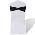 Produktbild: 25 schwarze, dekorative Stuhlgurte mit Diamantschnallen