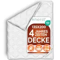 Produktbild: KNERST® Bettdecke 135x200 cm - 4 Jahreszeiten Bettdecken 135 x 200 - Steppdecke - Komfortables Schlafen zu jeder Jahreszeit - Ganzjahresdecke waschbar - leichte Sommerdecke & warme Winterdecke