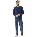 Produktbild: Mey Schlafanzug Straight (2 tlg) Langarm-Shirt mit Brusttasche blau S