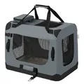 Produktbild: Hundetransportbox Hundebox faltbar Autotransportbox XL Dunkelgrau B-WARE