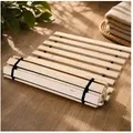 Produktbild: Rollrost 10 stabile Latten aus hochwertigem Massivholz, Best for You, Kopfteil non-adjustable base, Fußteil Not adjustable, Lattenrost, Stabilstes Rollrost, Lattenrost verschiedene größen beige 10 St. x 90 cm x 160 cm x 2 cm