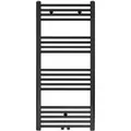 Produktbild: Belrad Badheizkörper Mittelanschluss Schwarz Matt Gebürstet 1200 X 500 HxB 537W
