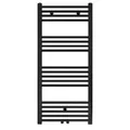 Produktbild: Badheizkörper - Mittelanschluss Schwarz Matt Gebürstet - 1200 x 500 (HxB)-537W