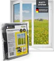 Produktbild: EASYmaxx Fliegengitter Fenster Magic Click Moskitonetz zuschneidbar alle Fenster bis 150 x 130 cm Einfache Montage kein Bohren Schrauben