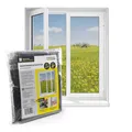 Produktbild: EASYmaxx Fliegengitter für Fenster mit Klettverschluss | Moskitonetz zuschneidbar bis 150x130cm | Einfache Montage des Insektenschutzes - ohne Bohren & Schrauben | Selbstklebendes Klettband [Schwarz]