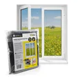 Produktbild: EASYmaxx Insektenschutz-Fensterrahmen Moskitonetz mit Klettverschluss, 130x150cm zuschneidbar mit Klettbefestigung