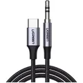 Produktbild: Typ-c Auf Aux Audio 3,5mm Jack Anschluss Handy Adapter Kabel Smartphone In Schwarz - Ugreen