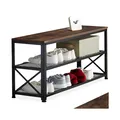 Produktbild: tectake® Schuhregal, Industrial Style, Ablage und 2 Gitterablagen, 101 x 30,5 x 45,5 cm