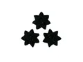 Produktbild: 3er Set Bügelbild Applikation Aufnäher Patch Sterne schwarz 1,5 cm #MQ-124