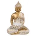 Produktbild: Thai Buddha Statue Teelichthalter sitzend gold glänzend Statue 19,5cm Feng Shui