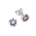 Produktbild: Zeeme Gemstones Ohrringe Silber 925 rhodiniert mit echtem Amethyst