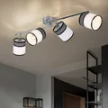 Produktbild: Spotleuchte Deckenlampe Leuchte Wohnzimmer 4 flammig Spots verstellbar L 88 cm