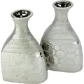 Produktbild: Dekovase HOME AFFAIRE, silber (silberfarben), B:12cm H:19cm T:6cm, Keramik, Vasen
