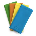 Produktbild: Brillenetui im 4er-Pack aus weichem Kunstleder mit Schnapp-Verschluss Sunshin...