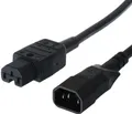 Produktbild: Netzkabel Kaltgerätestecker Stecker (IEC320 C14) - Warmgeräte Kupplung (IEC320 C15), schwarz, 1,0 m (356.1260)