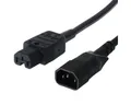 Produktbild: Bachmann Netzkabel Kaltgerätestecker-Stecker auf Warmgeräte-Kupplung Stromkabel, IEC320 C14, Kaltgeräte, 10A Männlich (Stecker), IEC320 C15, Heißgeräte, 10A Weiblich (Buchse) (100.0 cm), IEC320 C14/C15, 356.1260