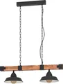 Produktbild: EGLO Hängelampe Oldbury, 2 flammige Vintage Pendelleuchte im Industrial Design, Pendellampe, E27, 86 cm,