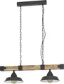 Produktbild: Eglo 2er Hängeleuchte Oldbury schwarz braun 86 x 26 x 110 cm E27