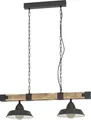 Produktbild: Eglo 2er Hängeleuchte Oldbury schwarz braun 86 x 26 x 110 cm E27  Deckenlampen &