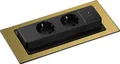 Produktbild: Schulte EVOline BackFlip 10.159 USB-A Charger + Einbausteckdose 2 fach Messing