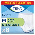 Produktbild: Tena Pants Discreet Medium, Mega Pack mit 32 Pants (4 Packungen je 8 Einweghöschen)