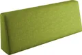 Produktbild: sunnypillow Palettenkissen mit abnehmbarem Bezug Kaltschaum Palettenauflage Palettenpolster Palettensofa Sitzkissen Rückenlehne Indoor Outdoor Rückenkissen 120x40x20/10cm Grün