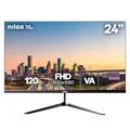 Produktbild: Nilox NXM24FHD1203 Monitor, 61 cm (24 Zoll), Full HD, Gaming-Bildschirm mit 120 Hz, Computerbildschirm mit VESA-Unterstützung 75 x 75 mm, HDMI- und VGA-Anschlüsse, Blaulichtreduzierung für visuellen