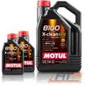 Produktbild: MOTUL 5L+2x 1L = 7 L 8100 X-CLEAN EFE 5W-30 MOTORÖL FÜR BMW LL04 MB 229.52 API