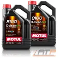 Produktbild: MOTUL 2x 5 L LITER 8100 X-CLEAN EFE 5W30 MOTOR-ÖL ACEA C2/C3 MOTOREN-ÖL ÖL