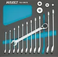 Produktbild: Hazet 163-186/16 Knarren-Ring-Maulschlüssel-Satz 12teilig Schlüsselweite (Metrisch) 8 - 19mm