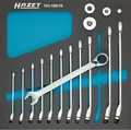 Produktbild: HAZET Knarren-Ring-Maulschlüssel-Satz mit Vierkant-Adaptern -Tractionsprofil 16-