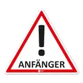 Produktbild: iSecur Auto-Magnet-Schild Anfänger! I 9,8 x 8,5 cm I Vorsicht Achtung Fahranfänger I für Kfz Auto LKW I abnehmbar wetterfest magnetisch I hin288