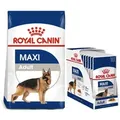 Produktbild: ROYAL CANIN Maxi Adult 15kg Trockenfutter für erwachsene Hunde bis 5 Jahre, große Rassen + Maxi Adult 10x140g