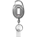 Produktbild: Karteo Ausweishalter 7051KC-GVS-0 grau-transluzent, Jojo, mit Druckknopfschlaufe und Schlüsselring