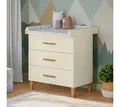 Produktbild: Bellabino Wickelkommode Liri, mit abnehmbaren Wickelaufsatz, 3 Schubladen, Beige