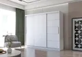 Produktbild: Schwebetürenschrank 250 breit mit 16 mm Laminatplatte & ABS-Kanten - Metallführungen & Rollenlauf mit Kleiderstange, Einlegeböden - Für Garderobe, Flur, Schlafzimmer modern - Imoebel24